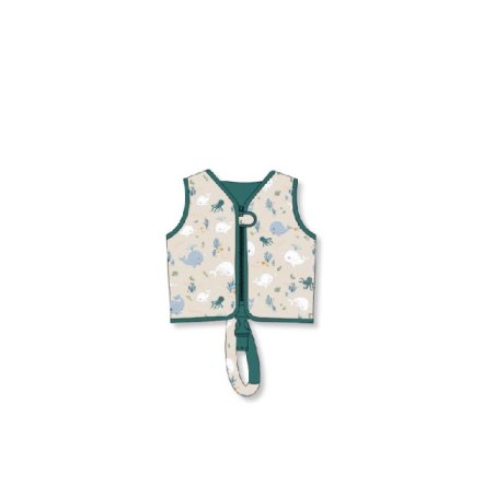 Filibabba FI-03931 flotteur de nage pour bébé mousse, Néoprène, Polyester Vert, Gris Gilet de sauvetage