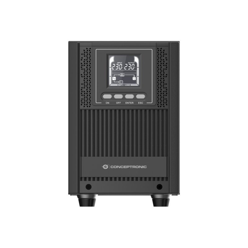 Conceptronic ZEUS52ES2K alimentation d'énergie non interruptible Double-conversion (en ligne) 2 kVA 1800 W 4 sortie(s)