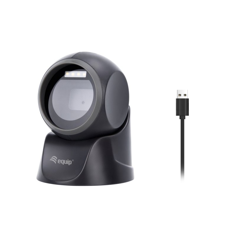 Equip 351027 lecteur de code barres Lecteur de code barre fixe 1D/2D LED Noir