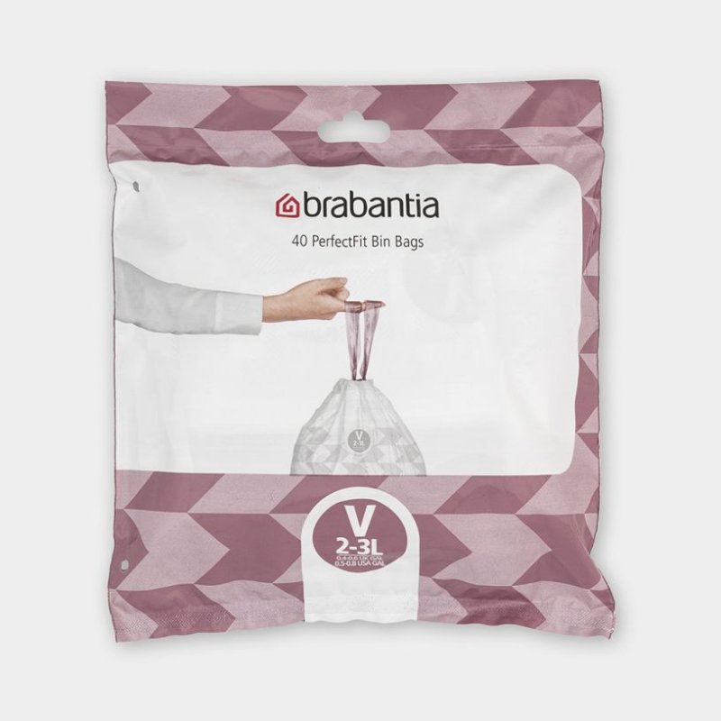 Brabantia 100253 trash bag 3 L White 40 pc(s)