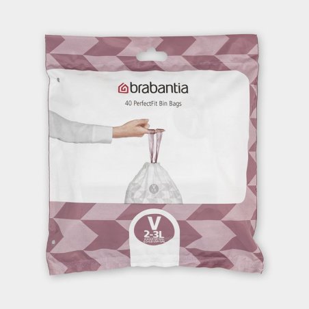 Brabantia 100253 sac poubelle 3 L Blanc 40 pièce(s)