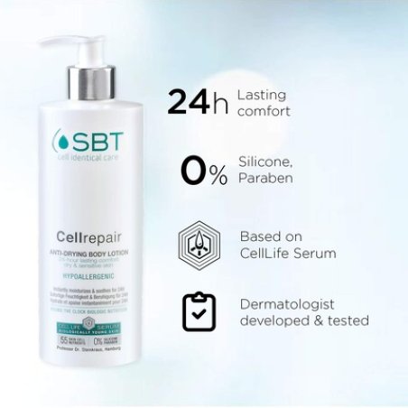 SBT Anti-Drying Body Lotion Moisturizes and Soothes Dry, Sensitive Skin 400ml