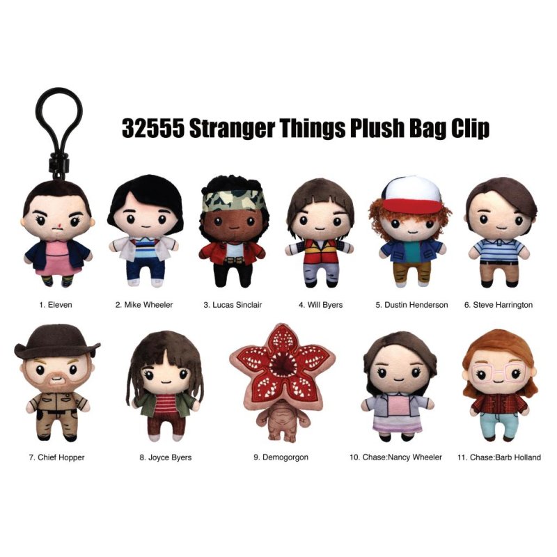 STRANGER THINGS - Plush Bag Clip (Display 24 Pcs)