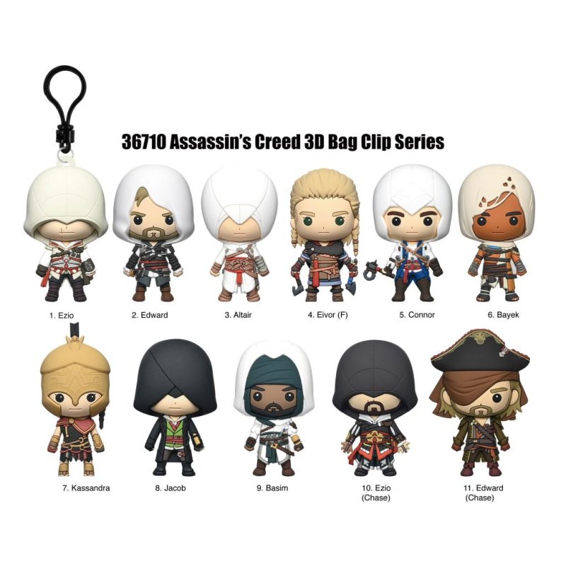 ASSASSIN'S CREED - Series 1 - 3D Foam Bag Clip (Display 24 Pcs)