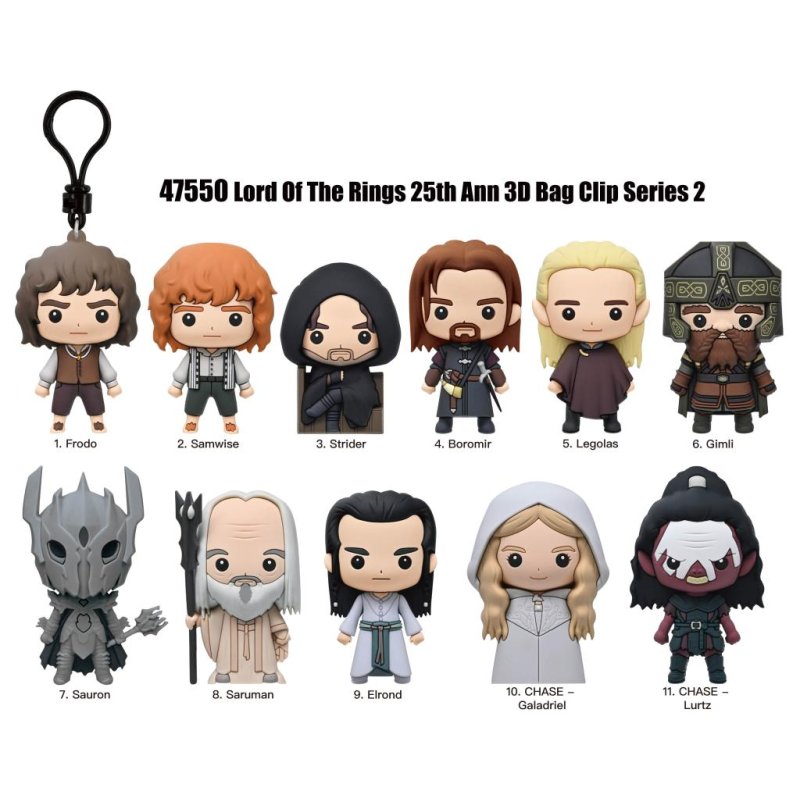 LE SEIGNEUR DES ANNEAUX - Series 2 - 3D Foam Bag Clip (Display 24 Pcs)