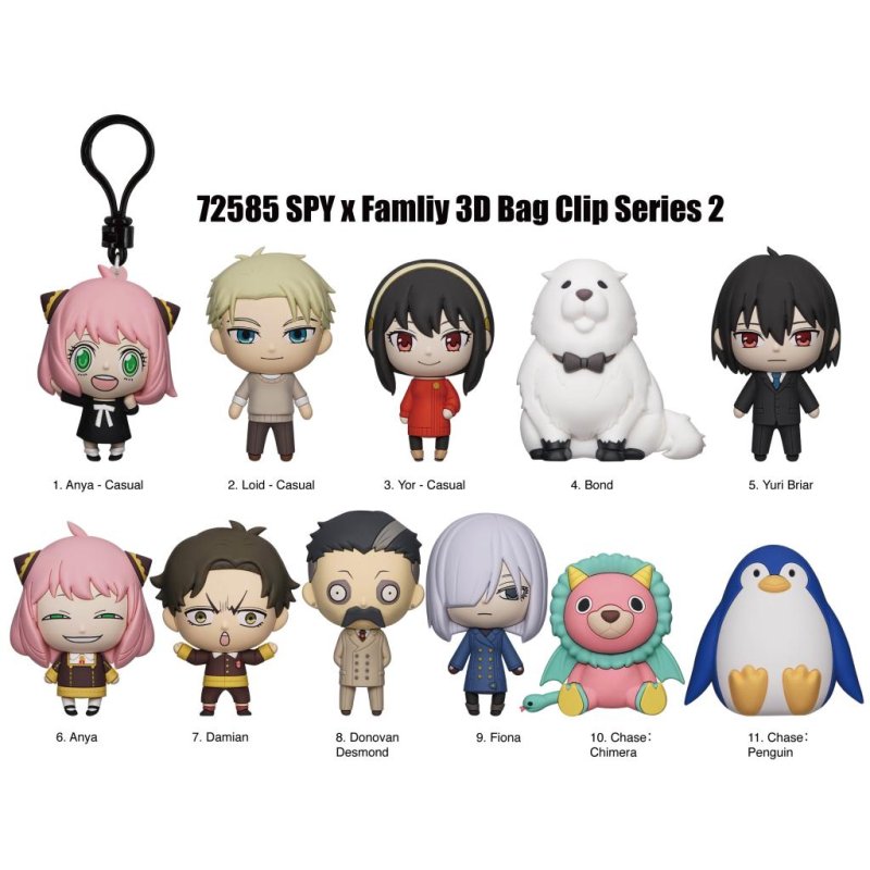 SPY X FAMILY - Series 1 - 3D Foam Bag Clip (Display 24 Pcs)
