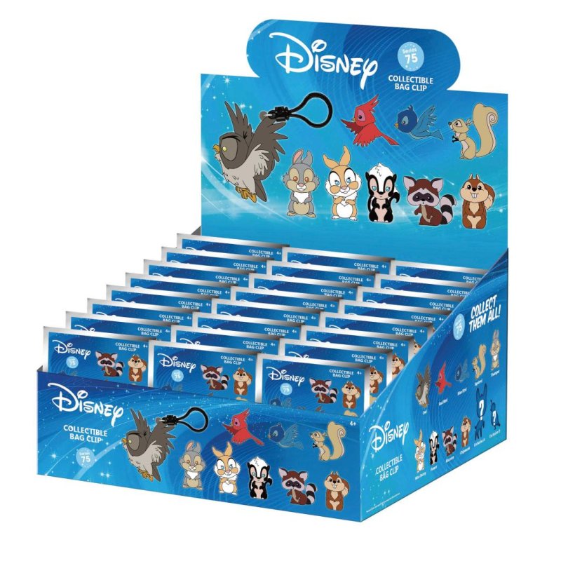 DISNEY - Personnages de la Forêt - 3D Foam Bag Clip (Display 24 Pcs)