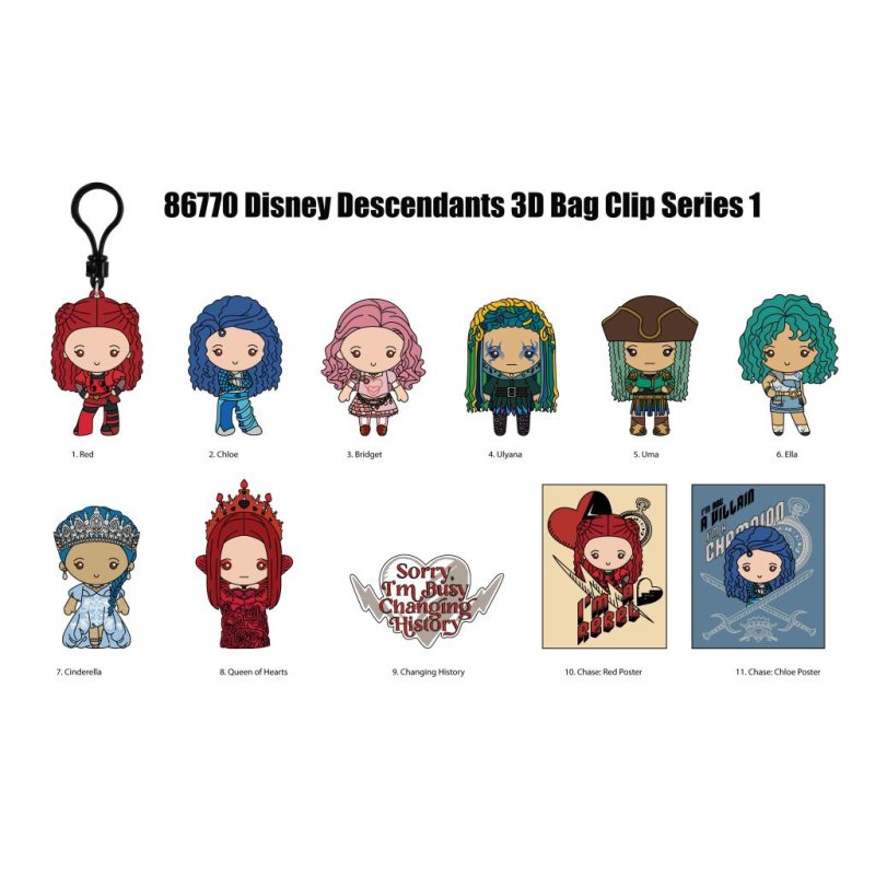 DESCENDANTS - Series 1 - 3D Foam Bag Clip (Display 24 Pcs)