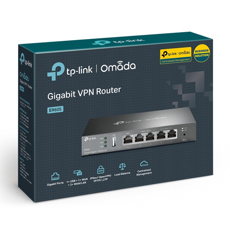 GIGABIT MULTI-WAN VPN ROUTER 1X GB WAN 3X GB LAN/WAN 1X LA