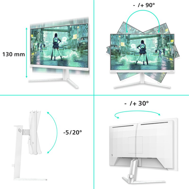 Philips 24M2N3201P/00 écran plat de PC 60,5 cm (23.8") 1920 x 1080 pixels Blanc