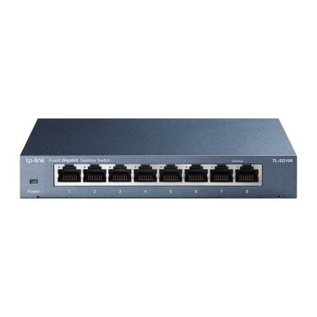 8-PORT METAL GIGABIT SWITCH 5 10/100/1000M RJ45 PORTS