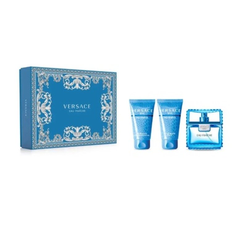 Versace Eau Fraiche For Men 3 Pc Gift Set 1.7oz EDT Spray