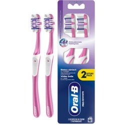 Oral B Pro3d White Whitening Clean Medium Toothbrush Pack Of 2