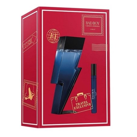 Carolina Herrera Bad Boy Cobalt Eau De Parfum Spray 100ml And Eau De Parfum Spray 10ml Set