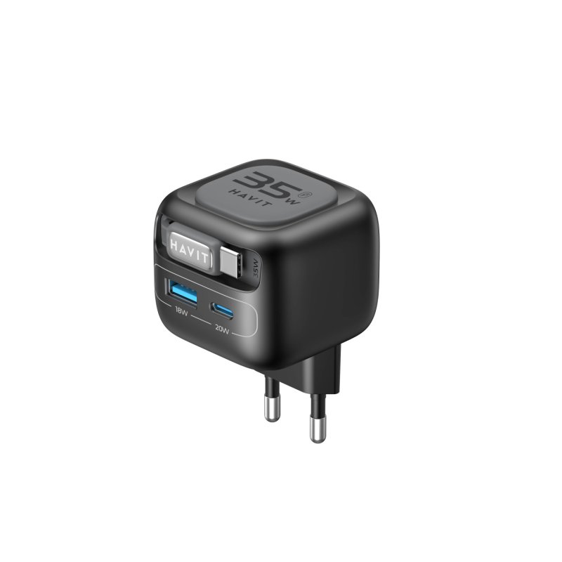 Havit UC251 EU chargeur d'appareils mobiles Téléphone portable, Haut-parleur portable, Chargeur électrique,