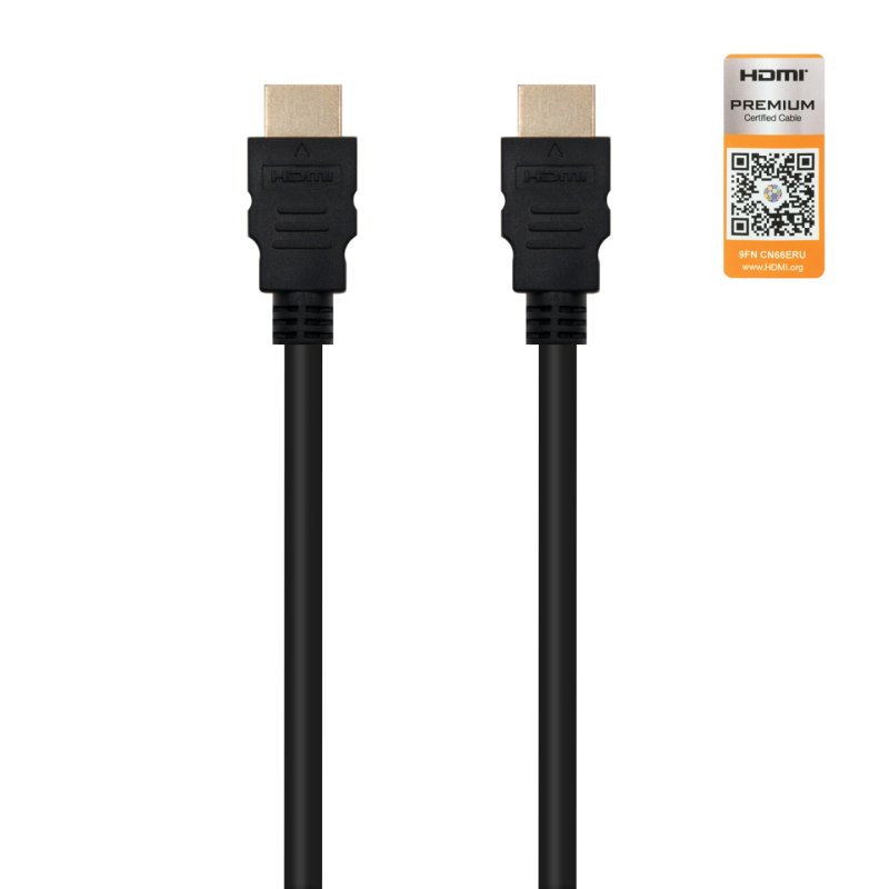 Nanocable HDMI V2.0, 0.5m câble HDMI 0,5 m HDMI Type A (Standard) Noir