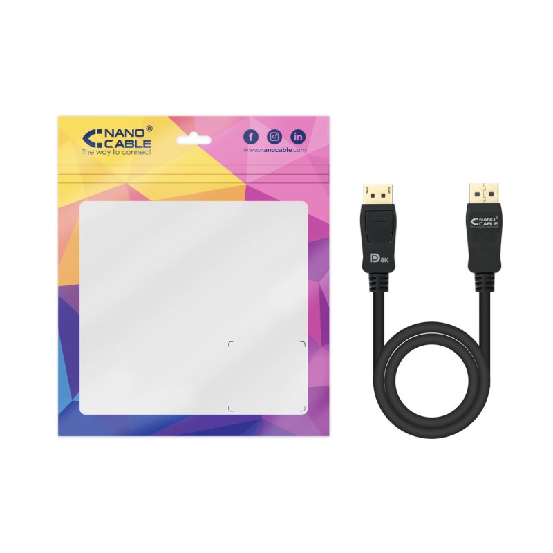 Nanocable 10.15.2500 câble DisplayPort 0,5 m Noir