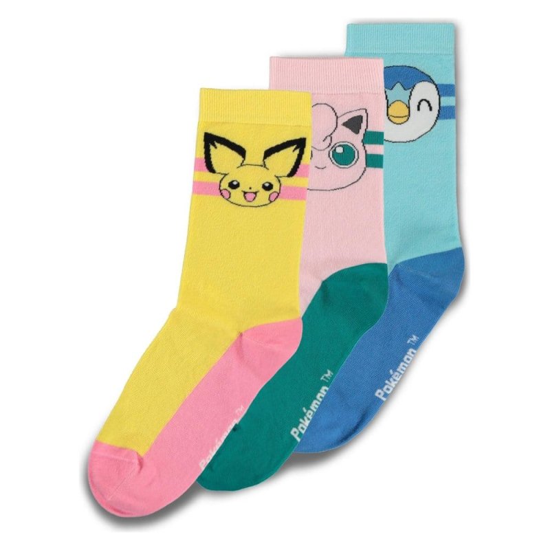 Pokémon Socks 3-Pack Crew 35-38