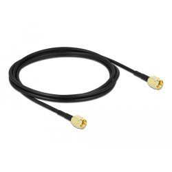 DeLOCK Câble d'antenne RP-SMA mâle vers RP-SMA mâle LMR/CFD100 2 m low loss