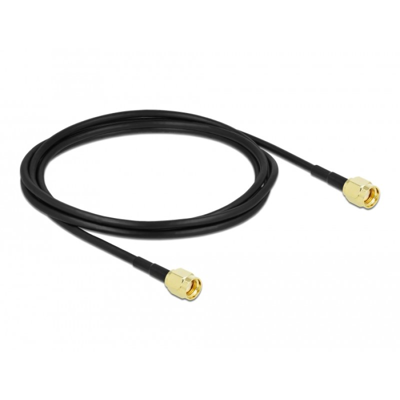 DeLOCK Antenna Cable RP-SMA plug to RP-SMA plug LMR/CFD100 2 m low loss