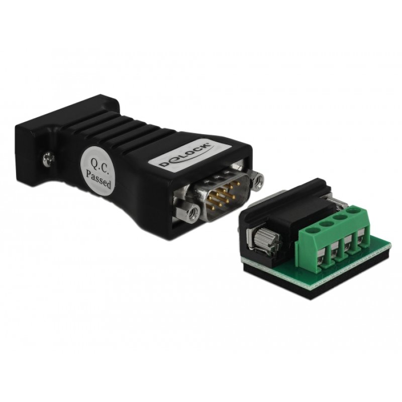 DeLOCK 62919 changeur de genre de câble RS-232 RS-485 Noir