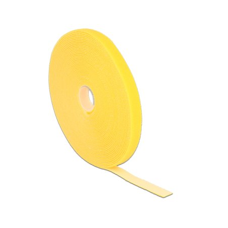 Delock Klettband auf Rolle L 10 m x B 13 mm gelb