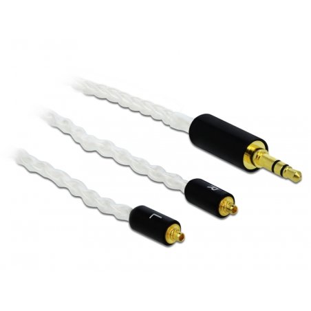 DeLOCK 85845 câble audio 1,2 m 3,5mm 2x MMCX Blanc