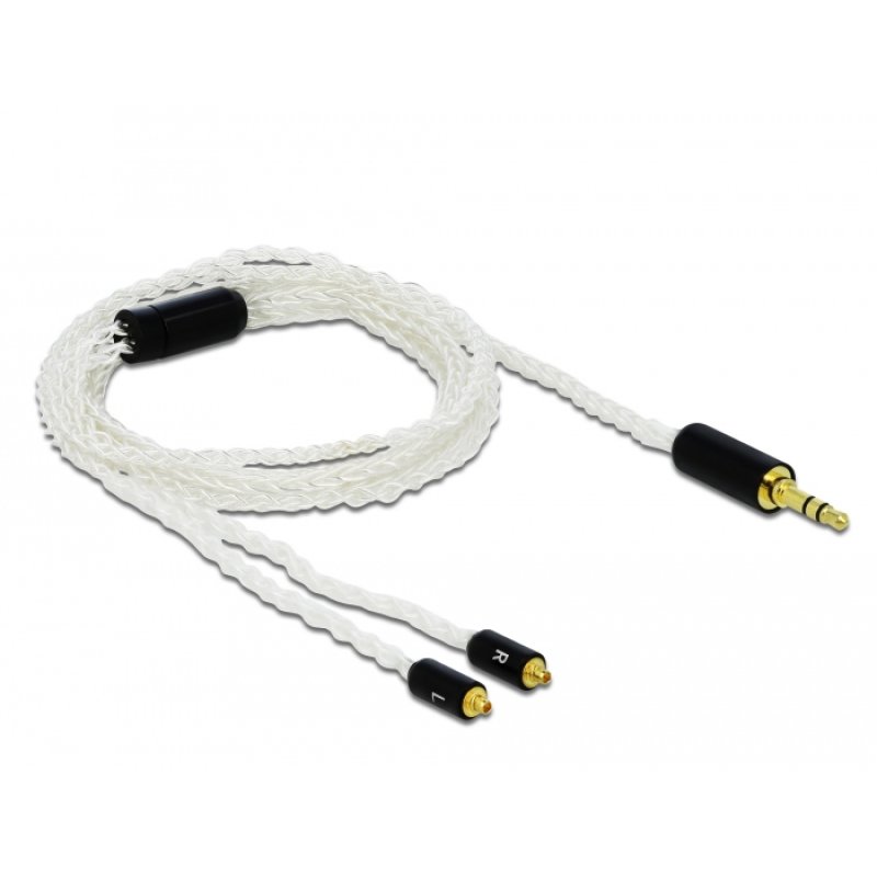 Delock Audio Kabel 3,5 mm 3 Pin Klinkenstecker zu 2 x MMCX Stecker 1,20 m