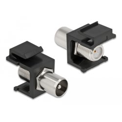 DeLOCK Module Keystone IEC mâle F femelle noir
