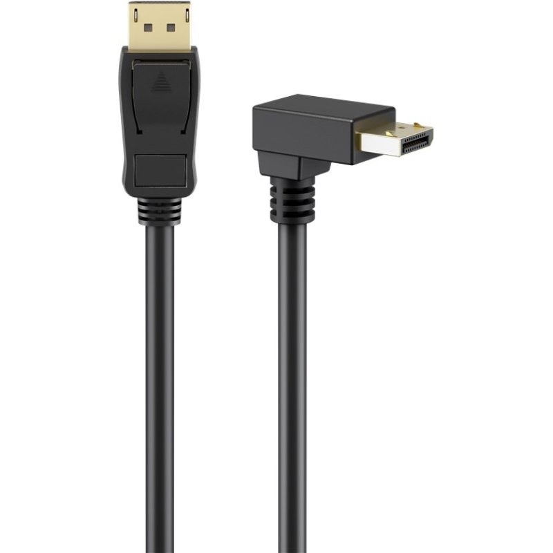 Kabel DisplayPort Stecker 90° DisplayPort Stecker, 8K / 144Hz (schwarz, 5 Meter, 1 Stecker 90° abgewinkelt, 54
