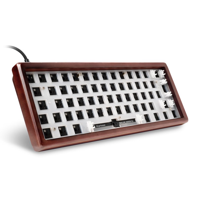 SKILLER SGK50 S4 Gen2 Wood PBT (holz/schwarz, DE-Layout, Gateron G Pro 3.0 Yellow)