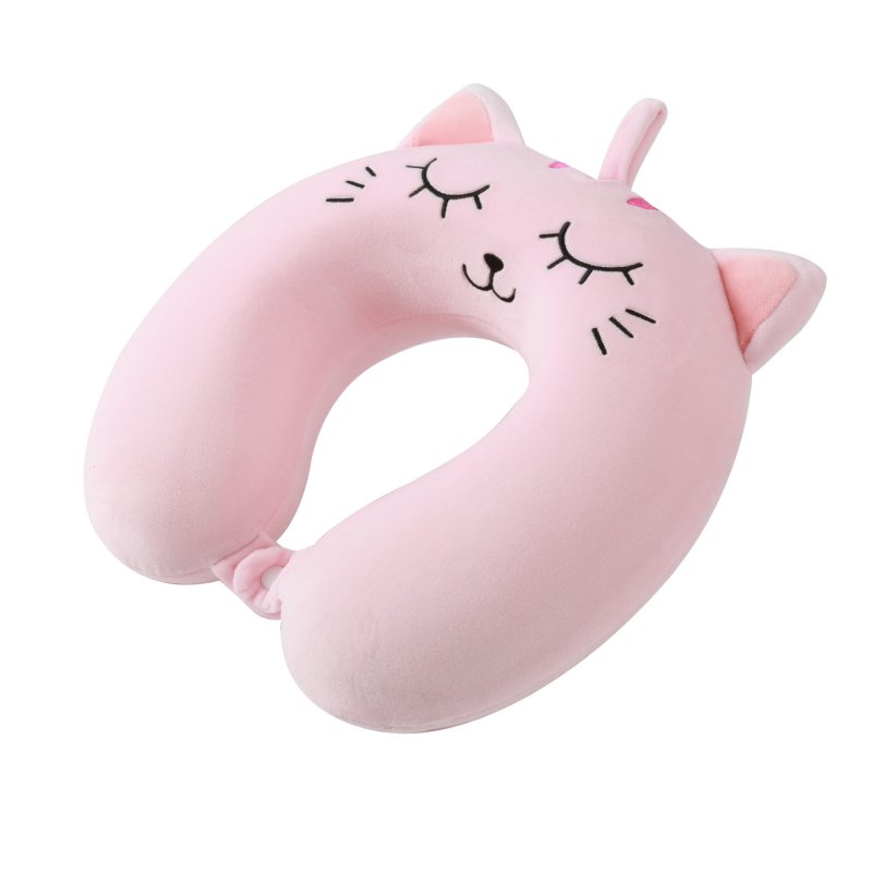 iTotal - Neck Pillow - Pink Cat - 33 × 30 × 10 cm