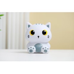 iTotal - Night Light Grey Cat - Grey - 18 × 15 × 12.5 cm