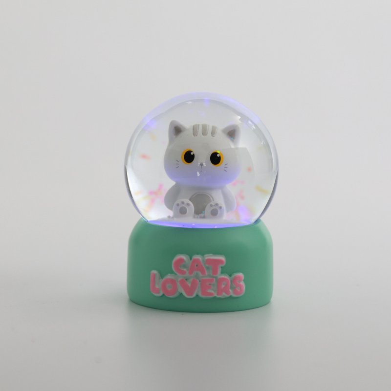 iTotal - Snow globe - WHITE CAT