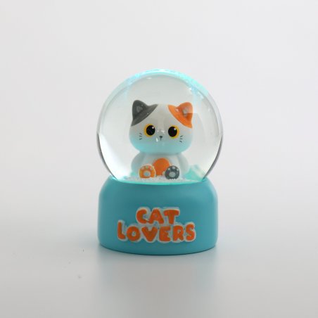 iTotal - Snow Globe - Orange Cat - Orange