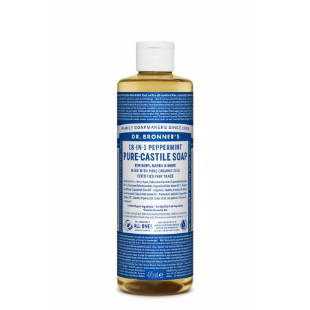 Dr Bronner's Peppermint Pure Castille Liquid Soap 16 oz/473 ml
