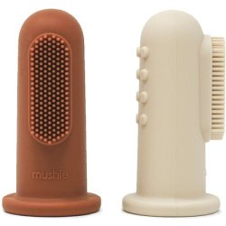 Mushie Finger Toothbrush Clayshifting Sand 2 Pcs