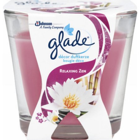 Glade Relaxing Zen bougie en cire Cylindre Floral, Fruité Rose 1 pièce(s)