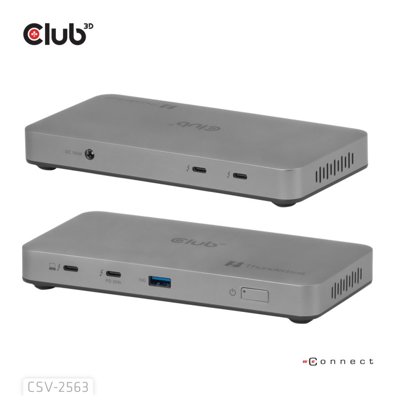 Club 3D CSV-2563 5-1 Thunderbolt™ 5 Hub 5K60Hz Thunderbolt™ Share zertifiziert 180W