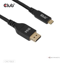 USB Type C - DisplayPort 2.1 - 2,0m - schwarz - Bi-Direktionales Kabel - 8K120Hz