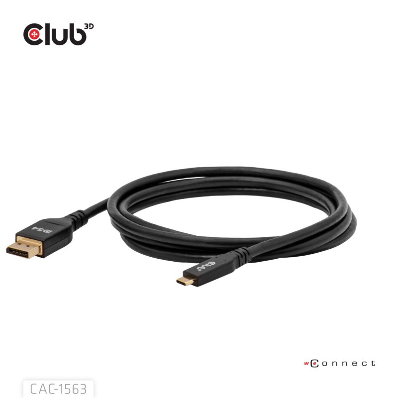 USB Type C - DisplayPort 2.1 - 2,0m - schwarz - Bi-Direktionales Kabel - 8K120Hz