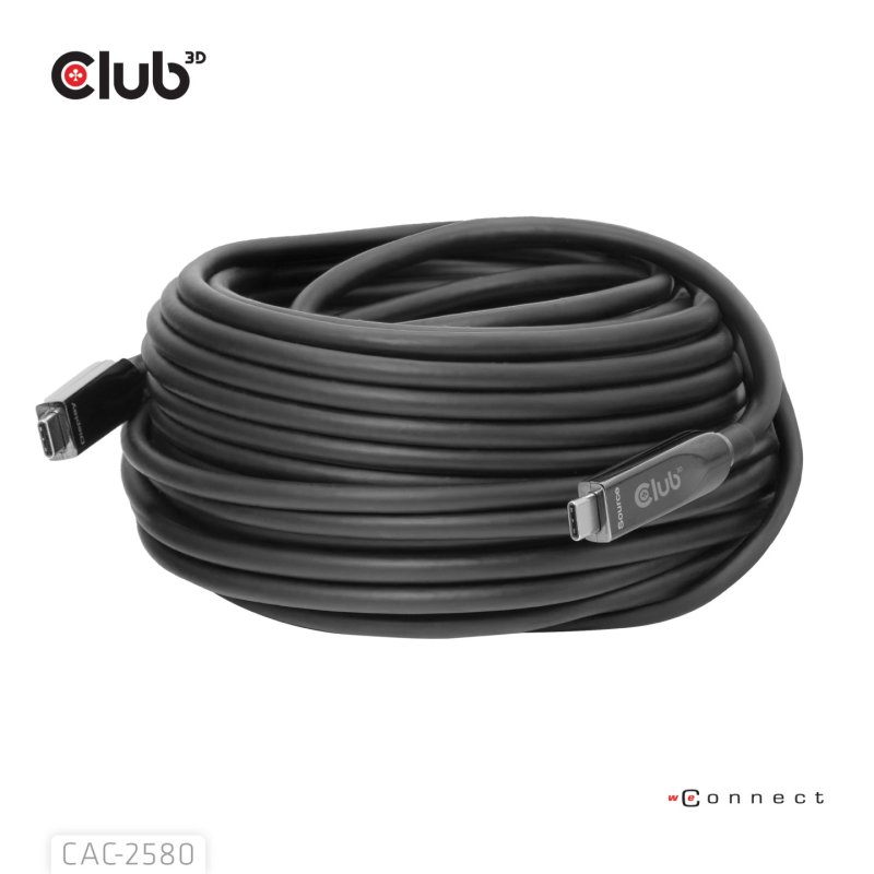 CLUB3D 15M Full-Feature USB-C Cable / 49.21ft 8K60Hz 10Gbps 60W