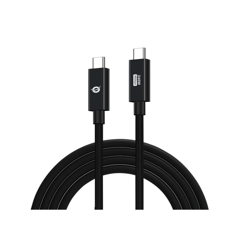 CONCEPTRONIC Kabel USB-C4.0-C 240W/PD3.1 40Gbs 2.00m sw