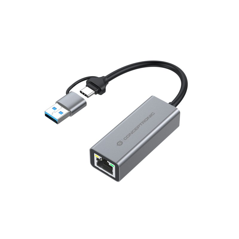 CONCEPTRONIC Adapter USB-C/-A3.0-GbE 5Gbs 0.18m gr