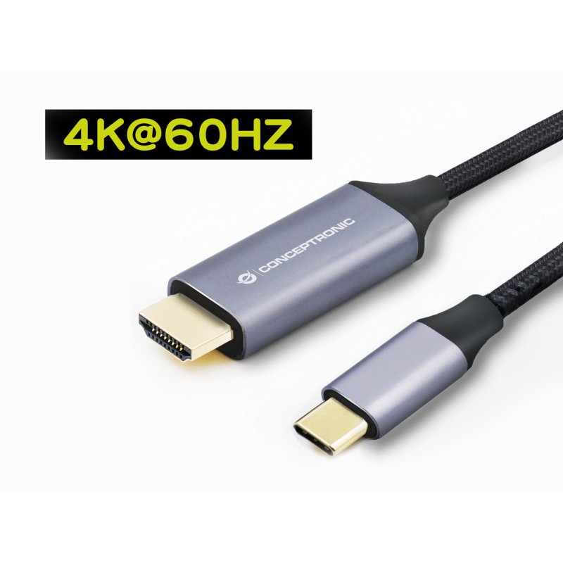 CONCEPTRONIC Adapter USB-C3.2-HDMI2.0 4K/60Hz 2.00m gr