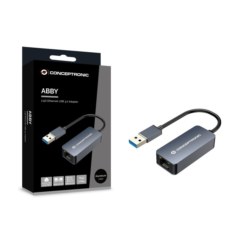 CONCEPTRONIC Adapter USB-A3.0-2.5GbE WoL 5Gbs 0.14m sw