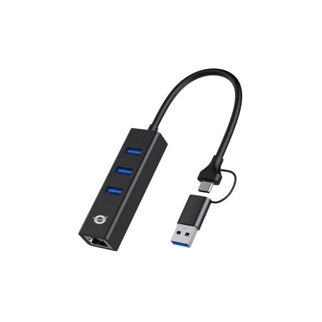 CONCEPTRONIC Adapter USB-C/-A3.0-3xUSB-A/GbE 5Gbs 0.18m sw