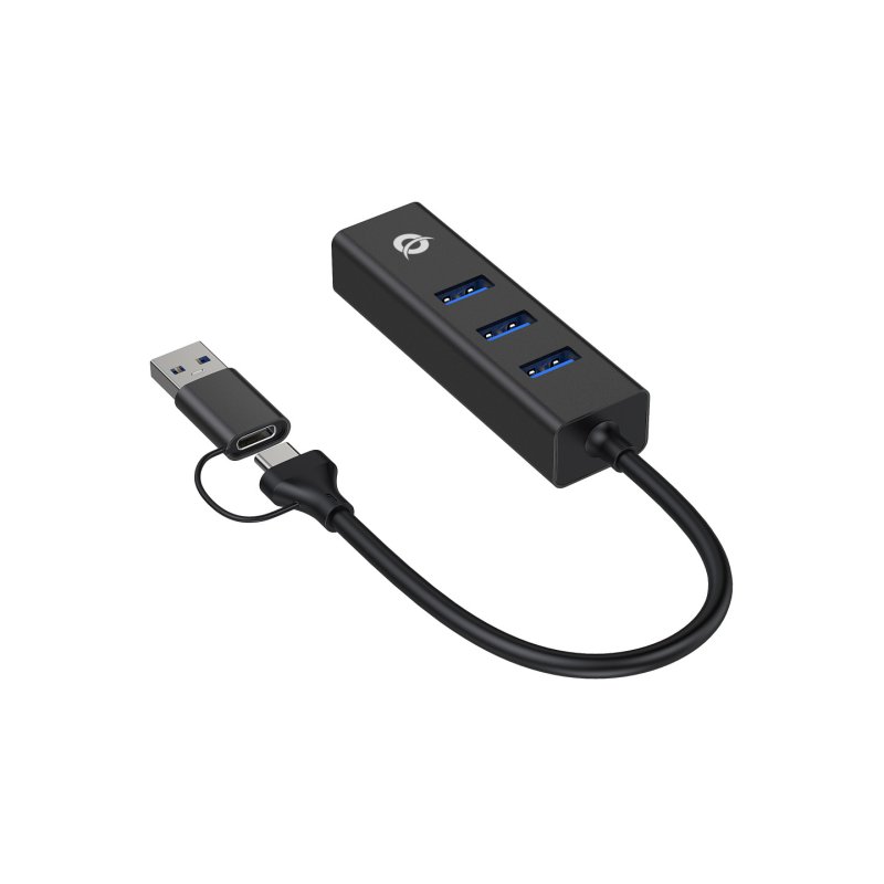 CONCEPTRONIC Adapter USB-C/-A3.0-3xUSB-A/GbE 5Gbs 0.18m sw