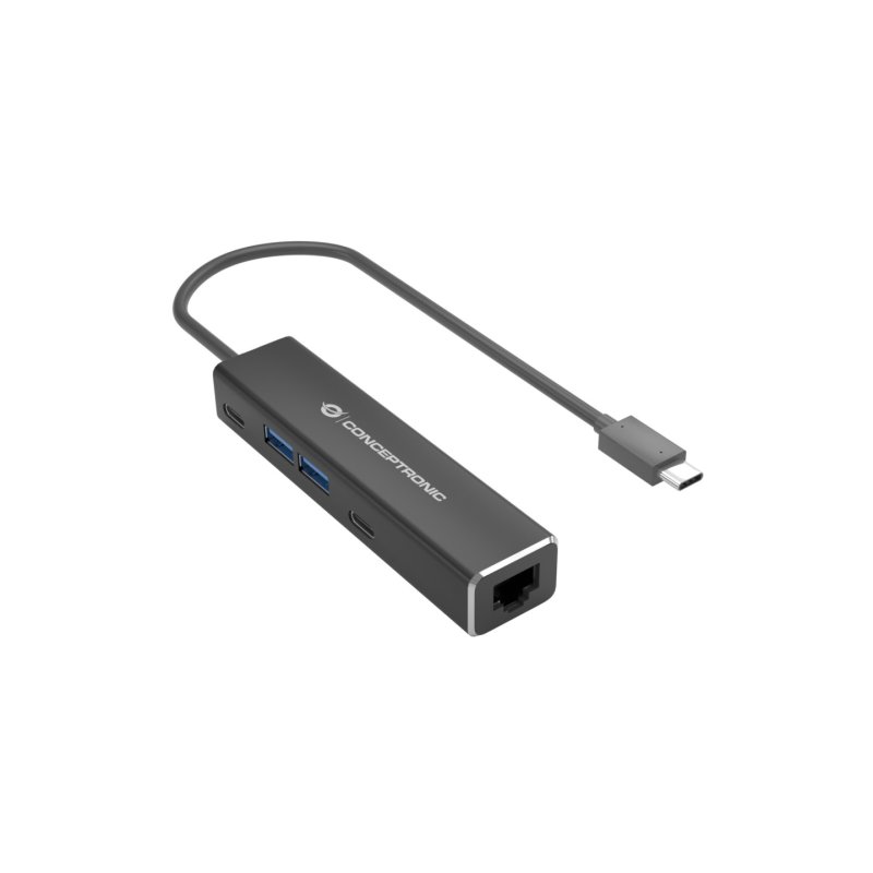 CONCEPTRONIC Adapter USB-C3.2-GbE/2xC/2xA 5Gbs 0.14m sw