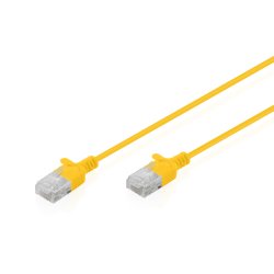 Digitus CAT 6 U-UTP Slim Patchkabel, 3 m, jaune